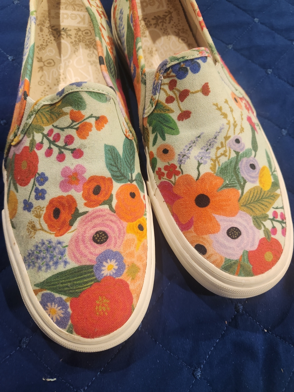 Keds + Rifle Paper Co. Floral Slip-On Canvas Sneakers - Women's 10 - Picture 8 of 8